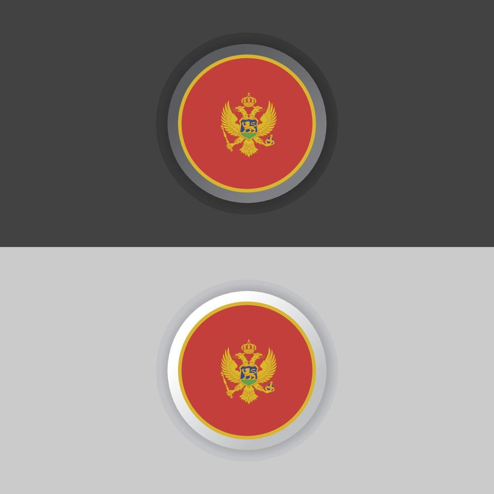 Illustration der montenegro-Flaggenvorlage vektor