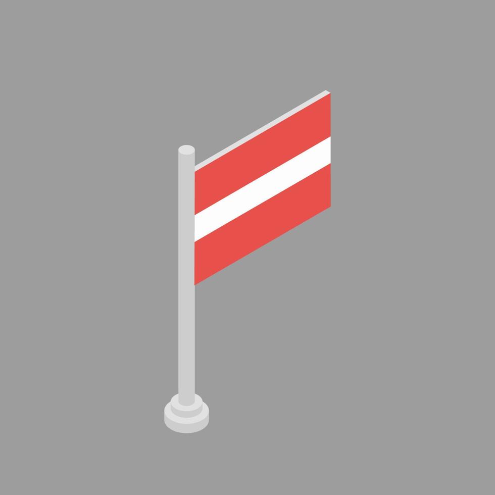 Illustration der lettischen Flaggenvorlage vektor
