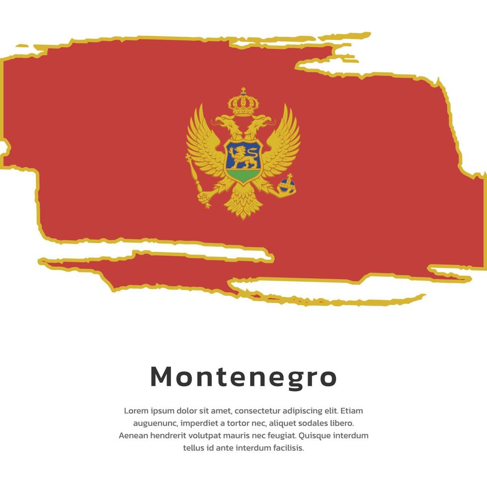 Illustration der montenegro-Flaggenvorlage vektor