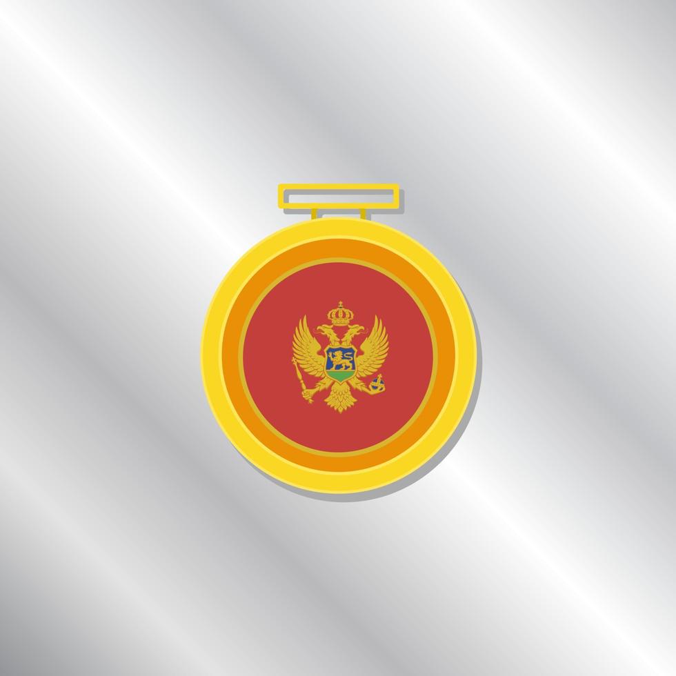 Illustration der montenegro-Flaggenvorlage vektor