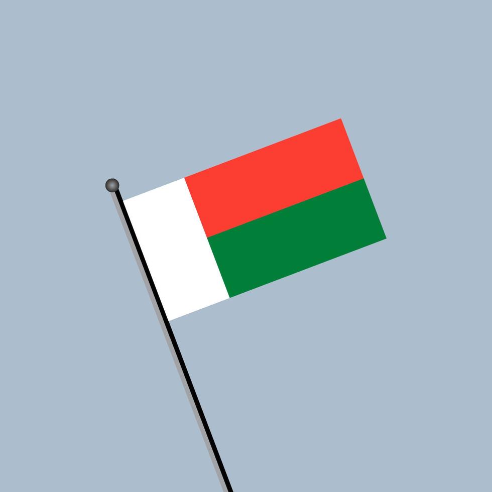 illustration der madagaskar-flaggenschablone vektor