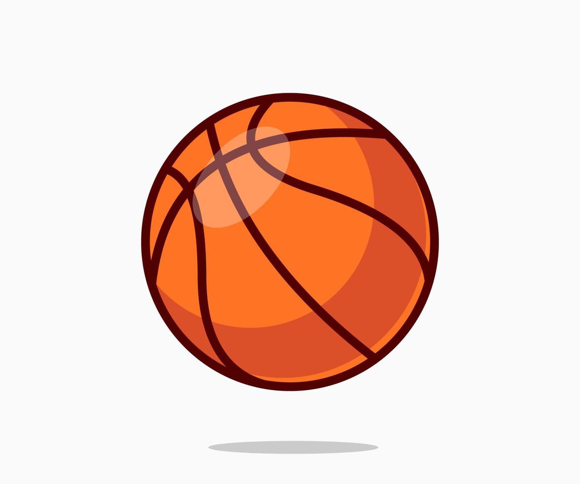 basketboll ikon vektor illustration. platt tecknad serie stil. på en vit bakgrund.