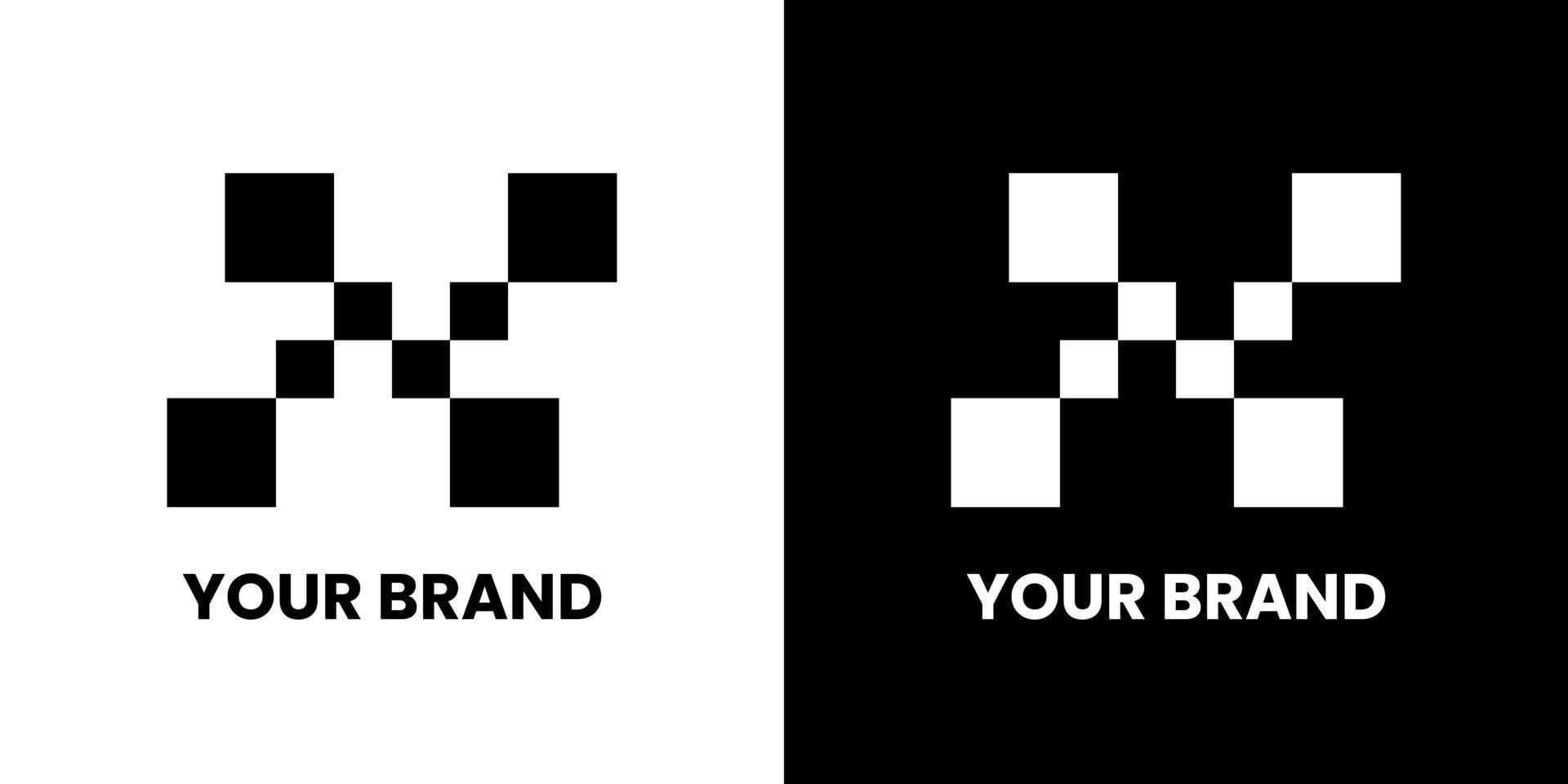 modern kreativ aning logotyp x minimalistisk. logotyp aning vektor design