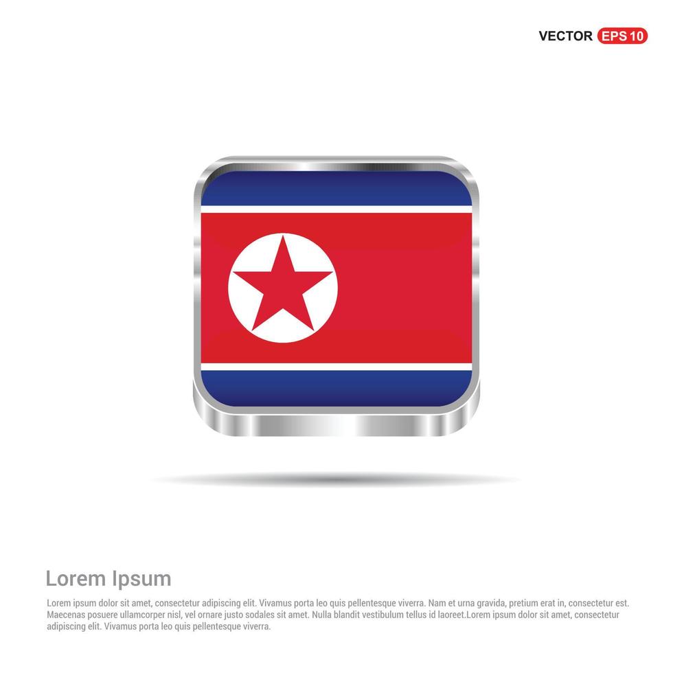 nordkorea flag design vektor