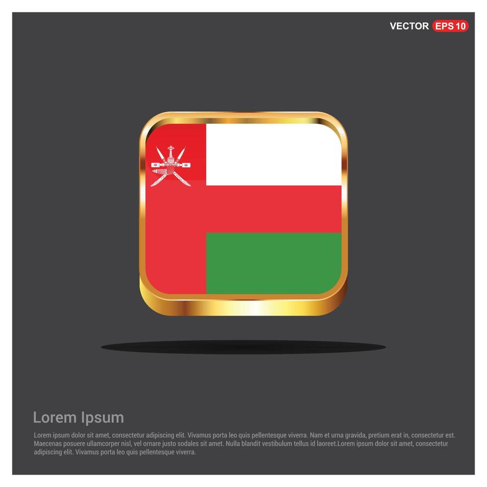 oman flagga design vektor