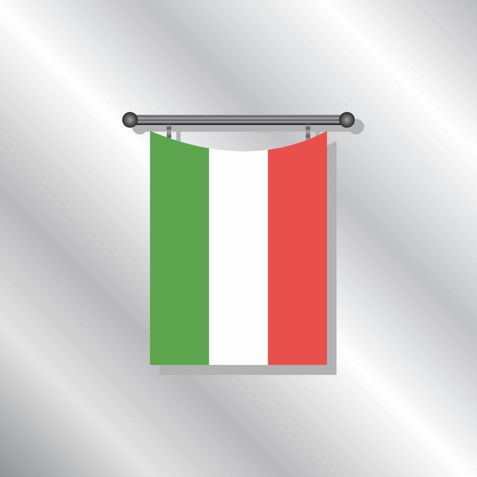 illustration av Italien flagga mall vektor