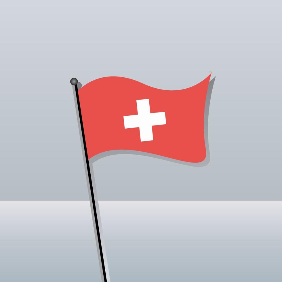 Illustration der Flaggenvorlage der Schweiz vektor