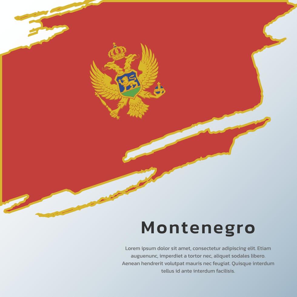 Illustration der montenegro-Flaggenvorlage vektor