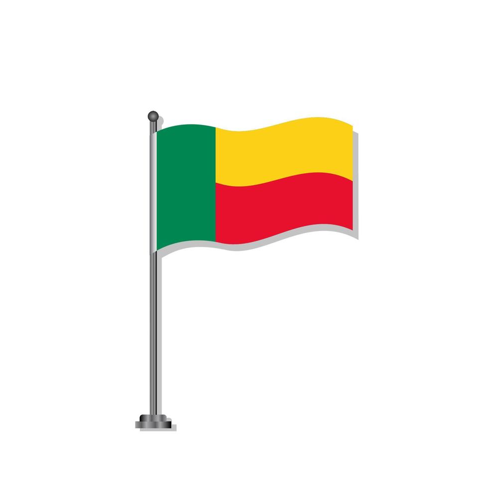 Illustration der Benin-Flaggenvorlage vektor