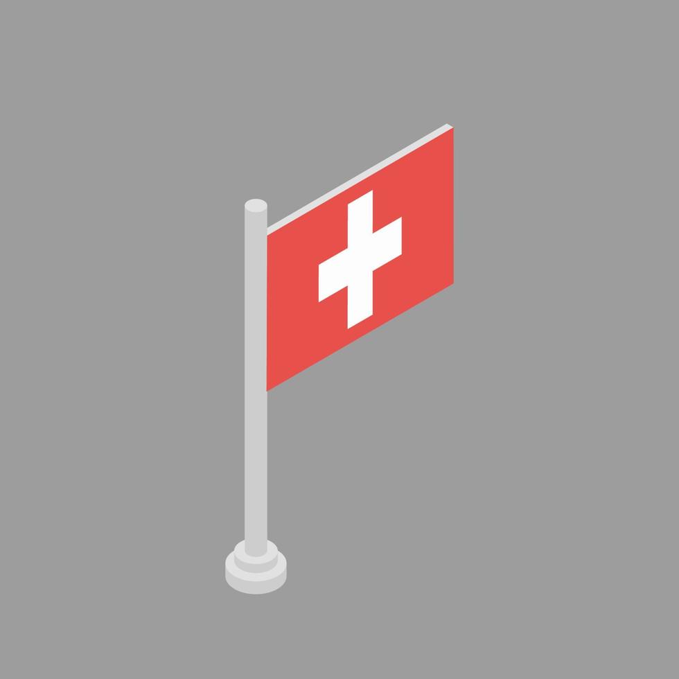 Illustration der Flaggenvorlage der Schweiz vektor