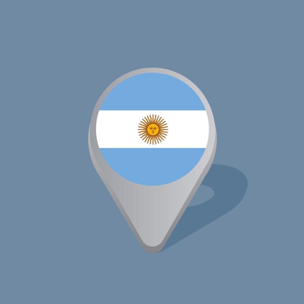 illustration av argentina flagga mall vektor