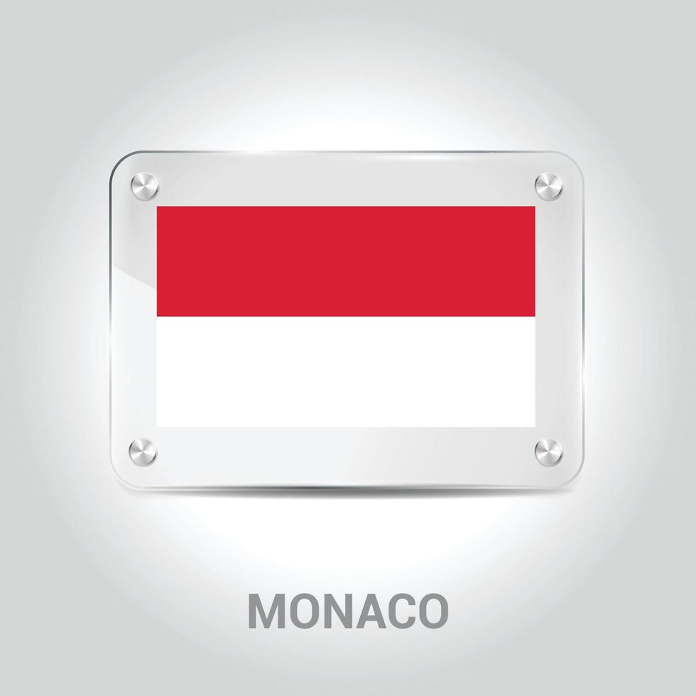 Monaco flaggor design vektor