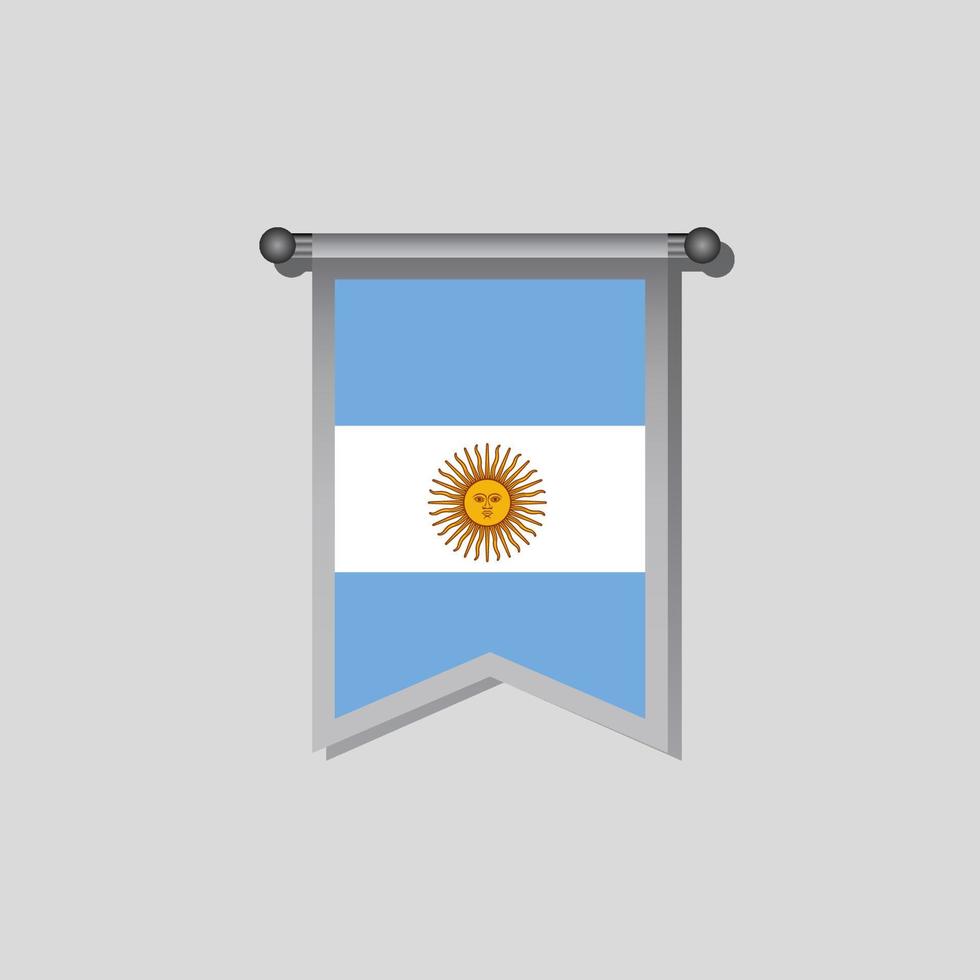 Illustration der argentinischen Flaggenvorlage vektor