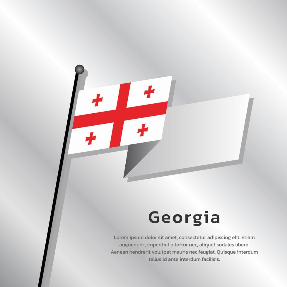 Illustration der Georgia-Flaggenvorlage vektor