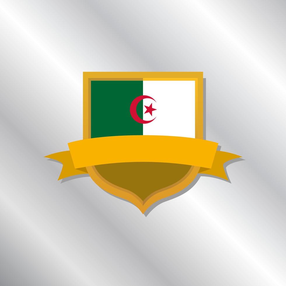 illustration av algeriet flagga mall vektor