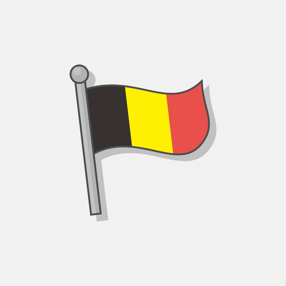 Illustration der belgischen Flaggenvorlage vektor