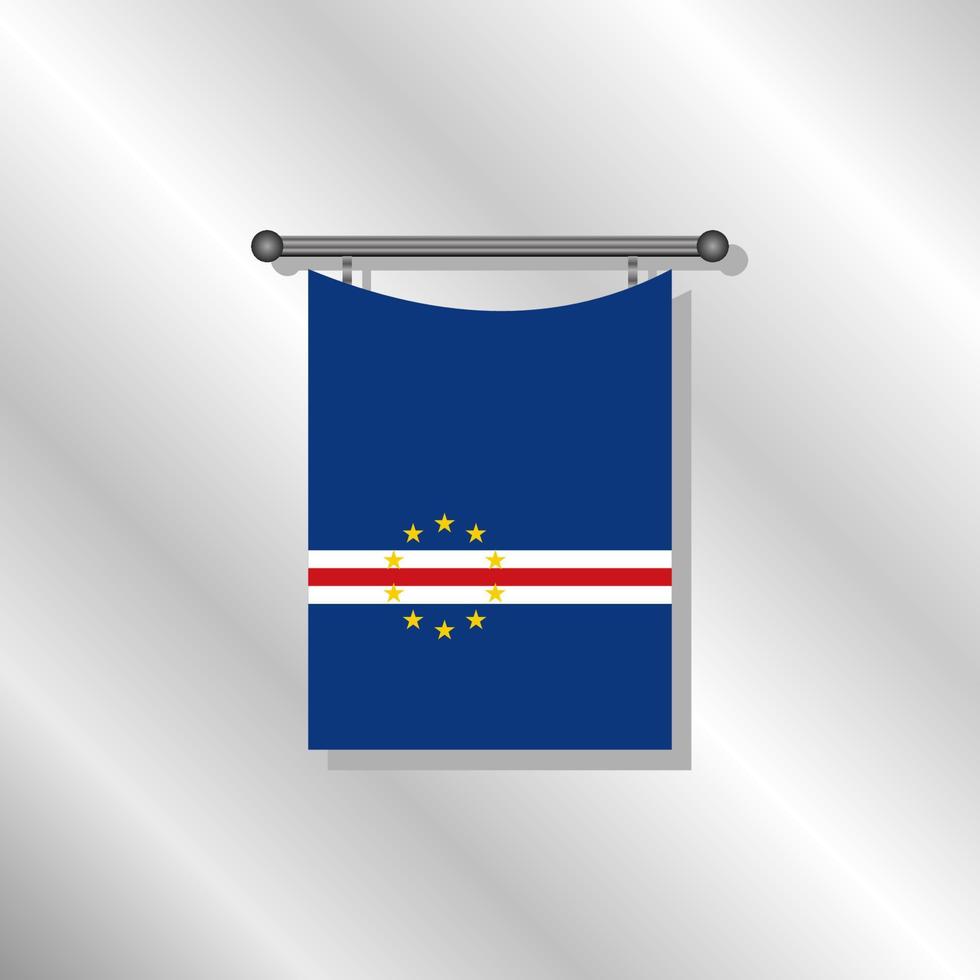 illustration av cape verde flagga mall vektor