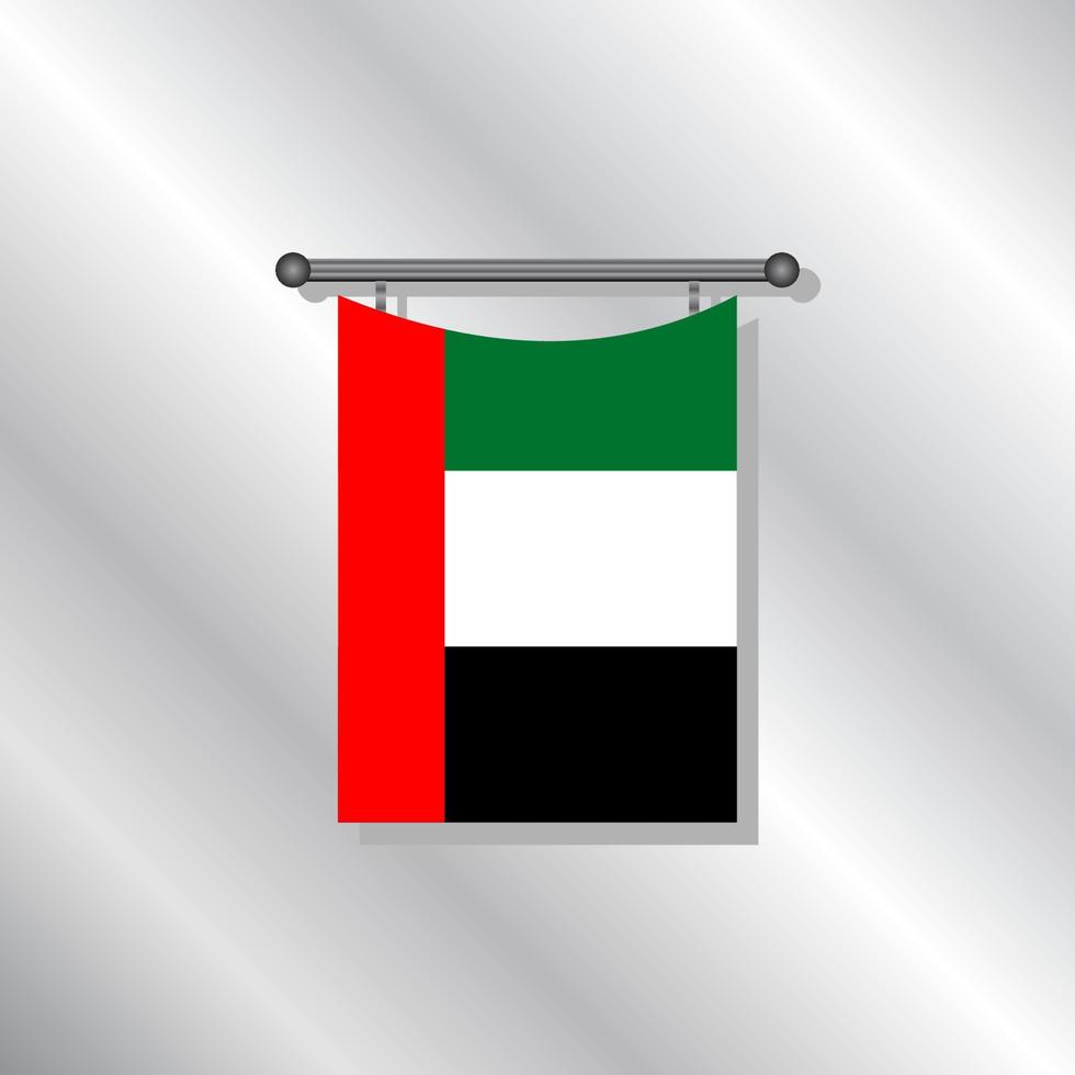 illustration av arab emirates flagga mall vektor