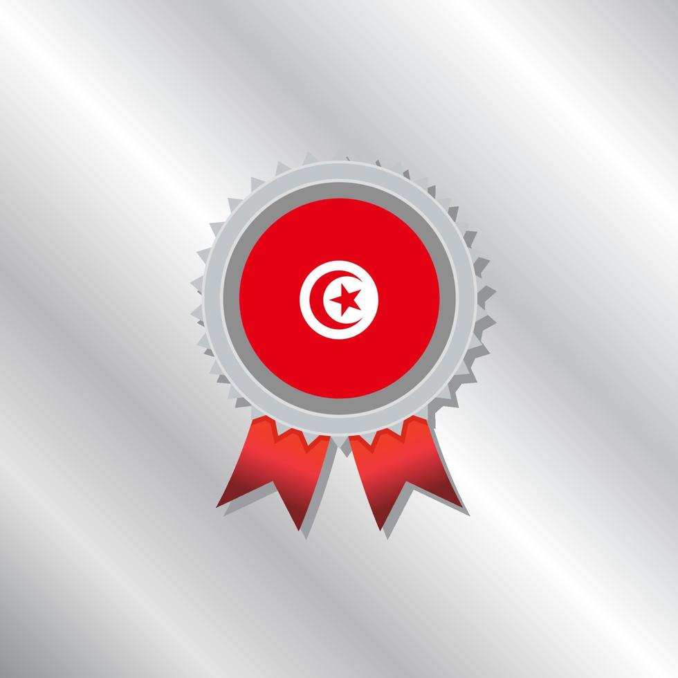 Illustration der Tunesien-Flaggenvorlage vektor