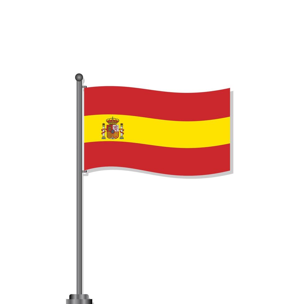 illustration av Spanien flagga mall vektor