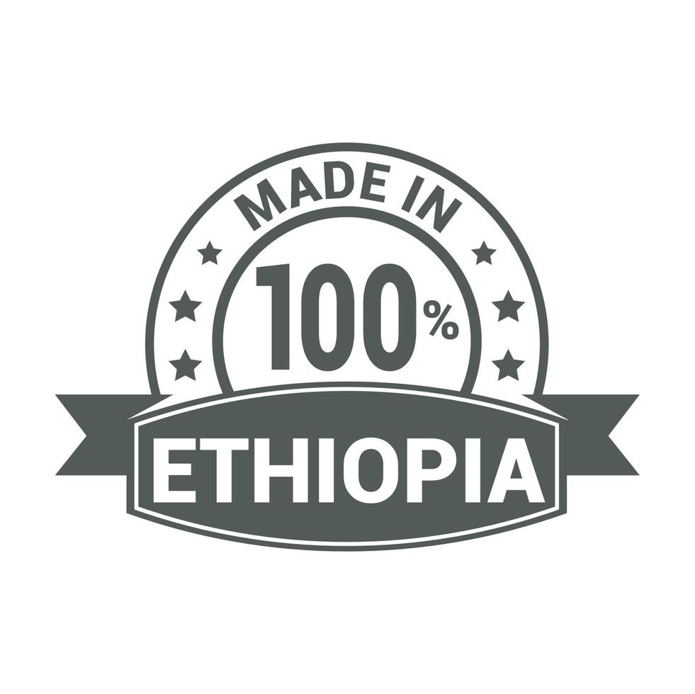 Äthiopien-Stempel-Design-Vektor vektor