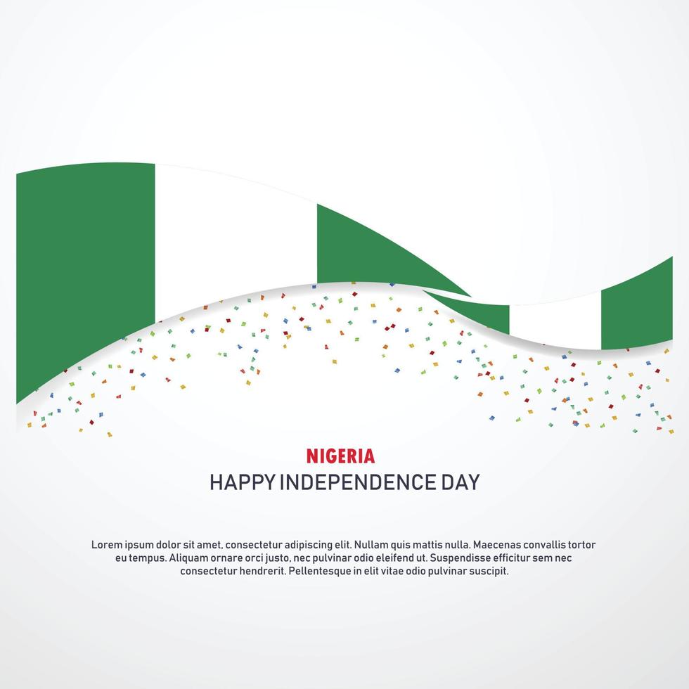nigeria Lycklig oberoende dag bakgrund vektor