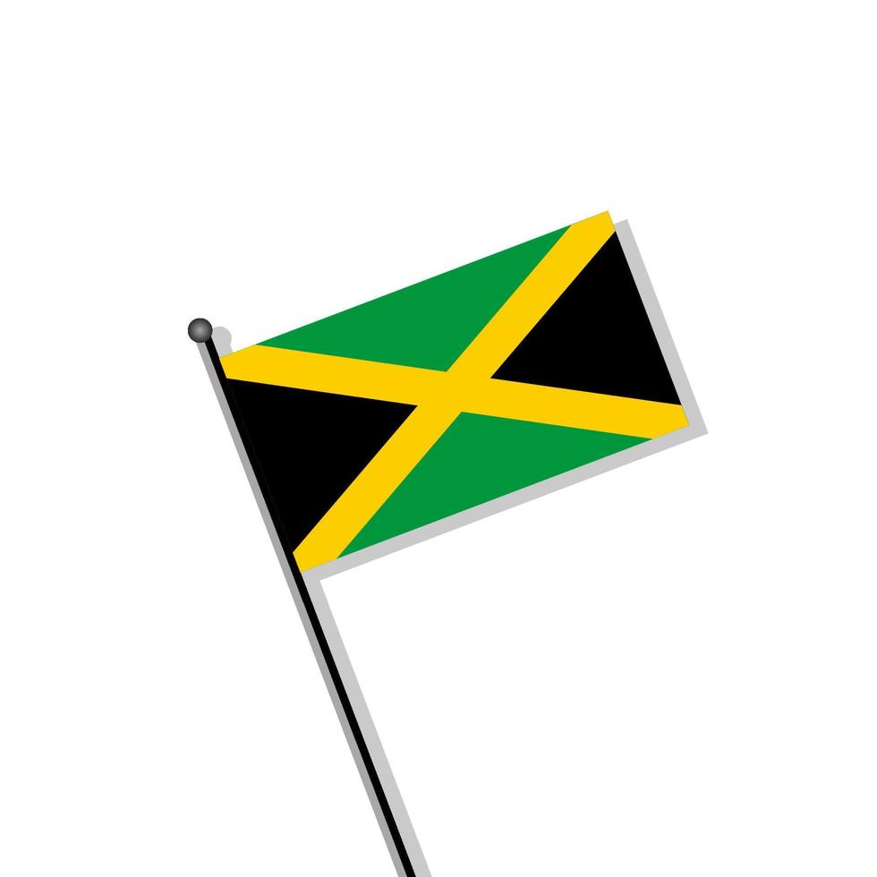 illustration av jamaica flagga mall vektor