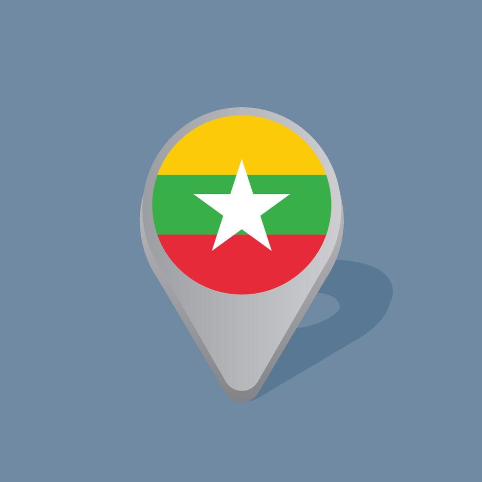 Illustration der Flaggenvorlage von Myanmar vektor