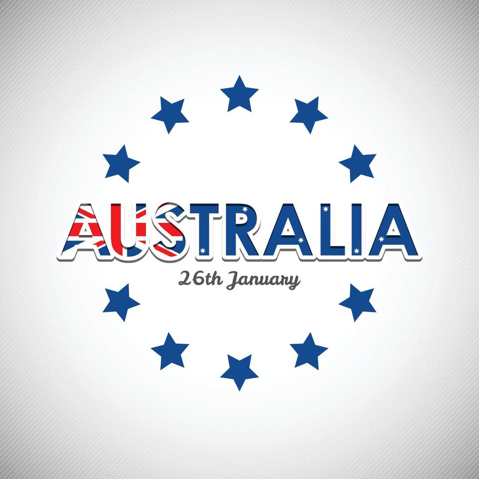 Australien-Unabhängigkeitstag-Kartenvektor vektor