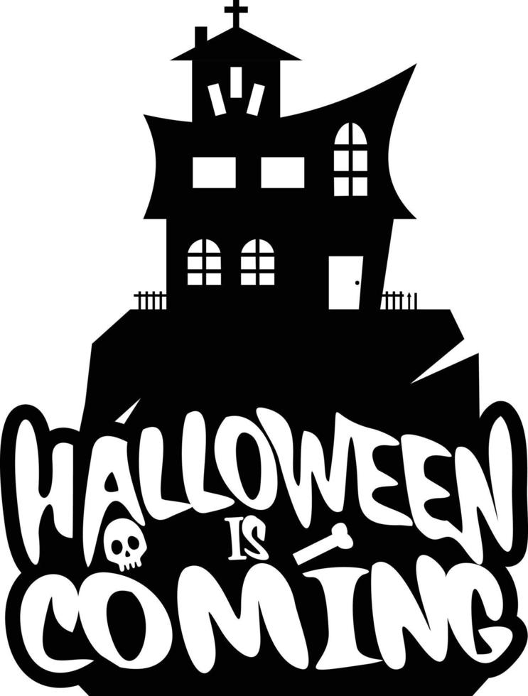 Halloween-Design mit Typografie und weißer Hintergrundvektor-Vektorillustration vektor