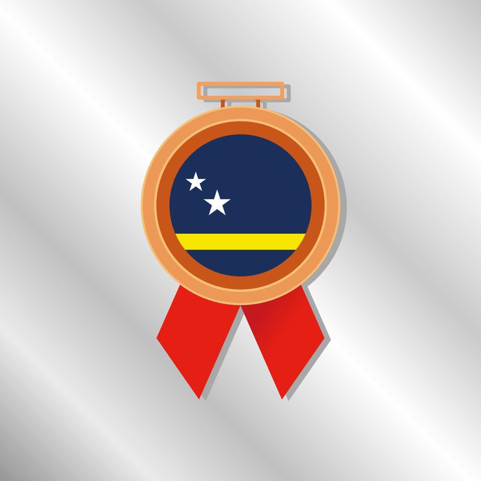 Illustration der Curaçao-Flaggenvorlage vektor
