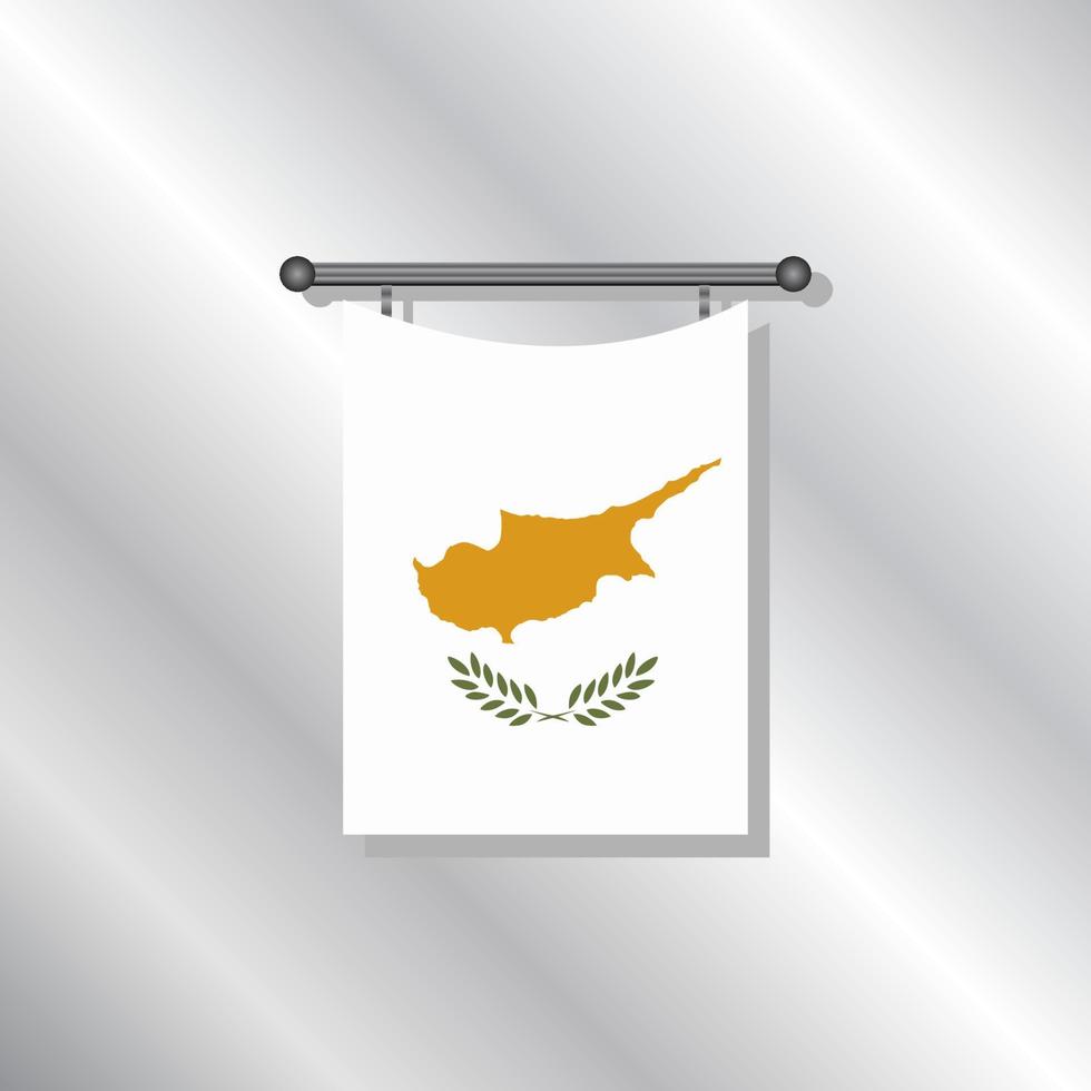 Illustration der Zypern-Flaggenvorlage vektor