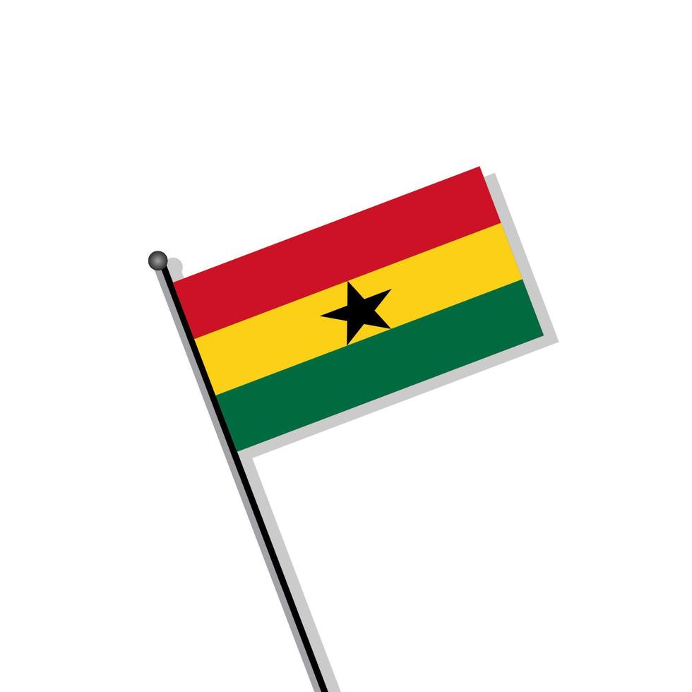 illustration av ghana flagga mall vektor