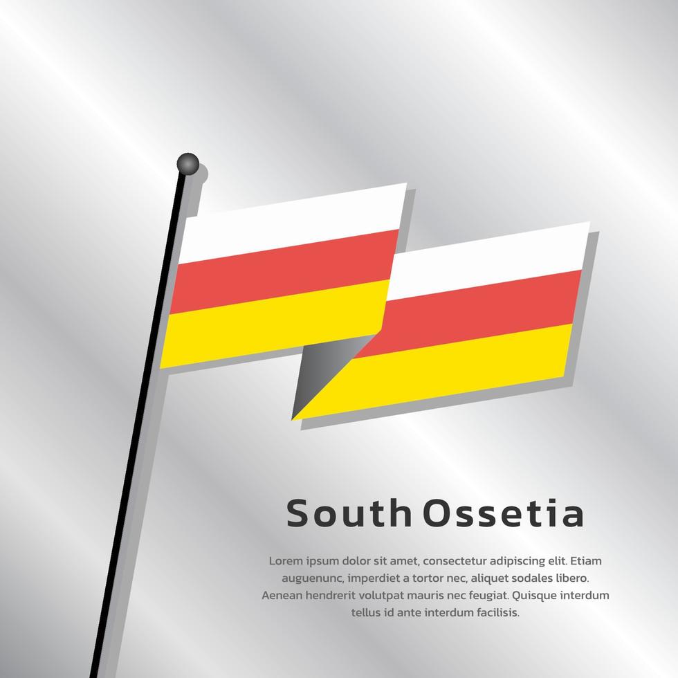 illustration av söder ossetia flagga mall vektor