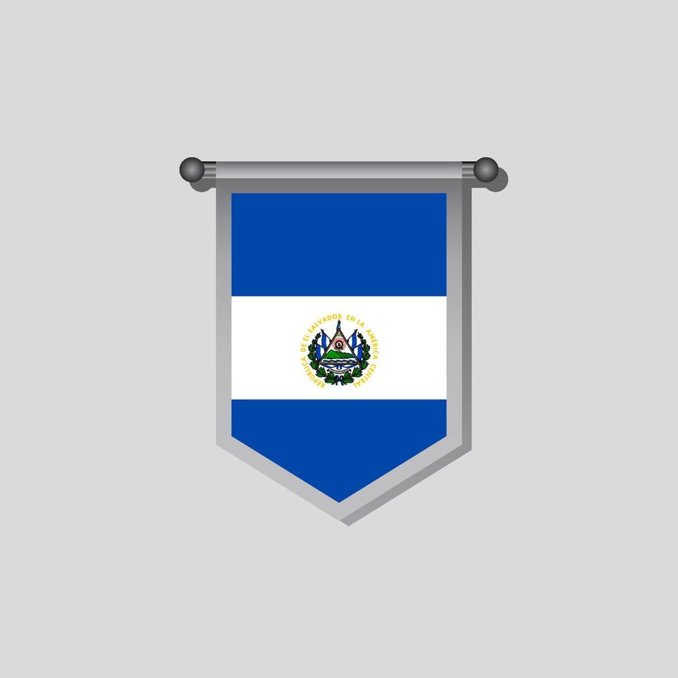 Illustration der Flaggenvorlage von El Salvador vektor