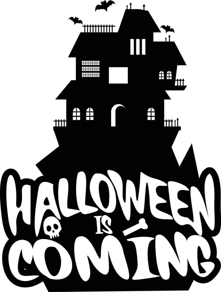 Halloween-Design mit Typografie und weißem Hintergrundvektor vektor