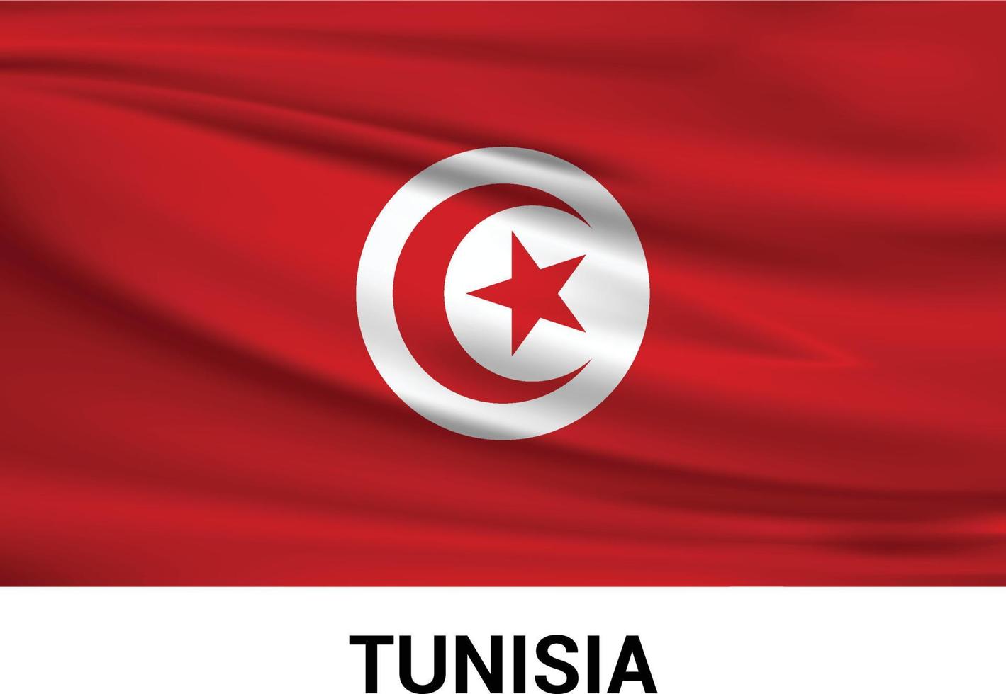 tunisien flaggor design kort vektor