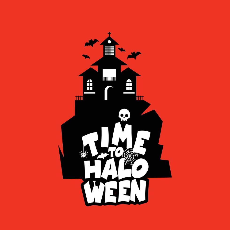 halloween-design mit typografie und dunklem hintergrundvektor vektor