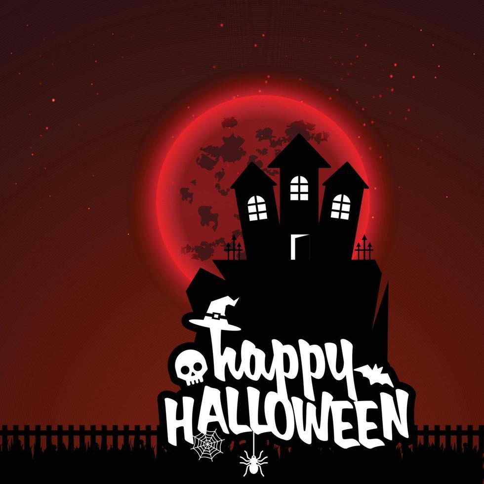Lycklig halloween skrämmande natt bakgrund vektor