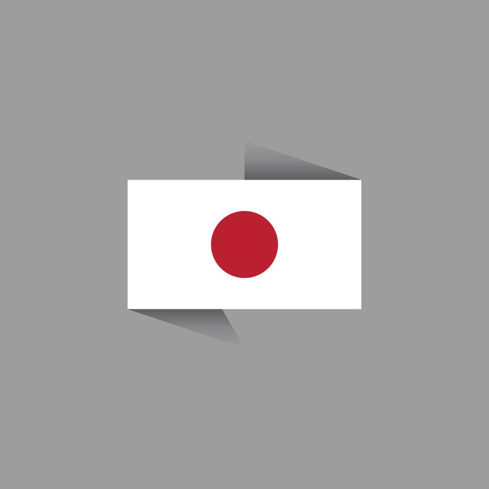Illustration der japanischen Flaggenvorlage vektor