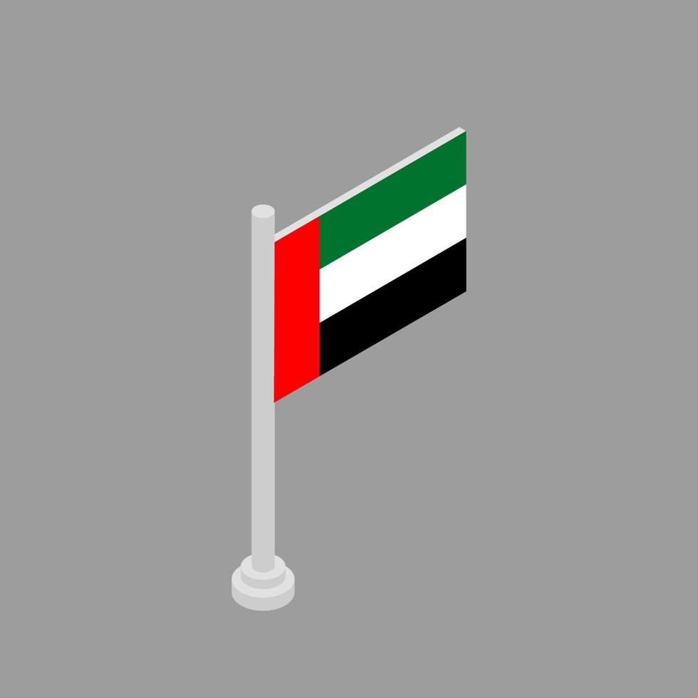 Illustration der Flaggenvorlage der arabischen Emirate vektor