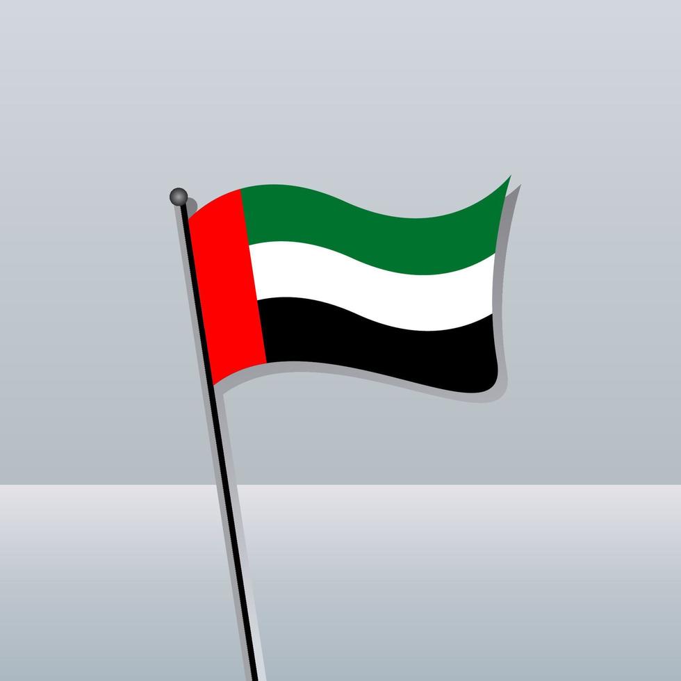 Illustration der Flaggenvorlage der arabischen Emirate vektor