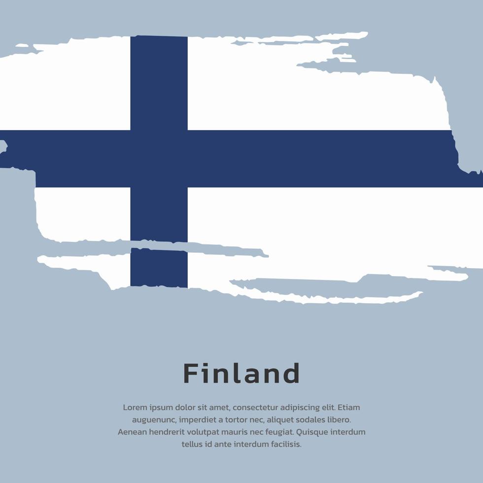 illustration av finland flagga mall vektor