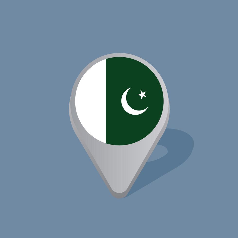 illustration av pakistan flagga mall vektor
