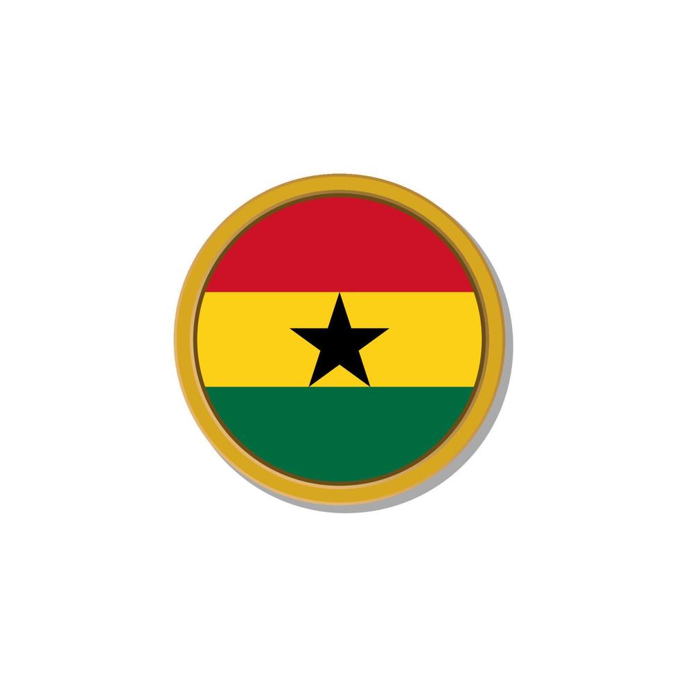 illustration der ghana-flaggenschablone vektor