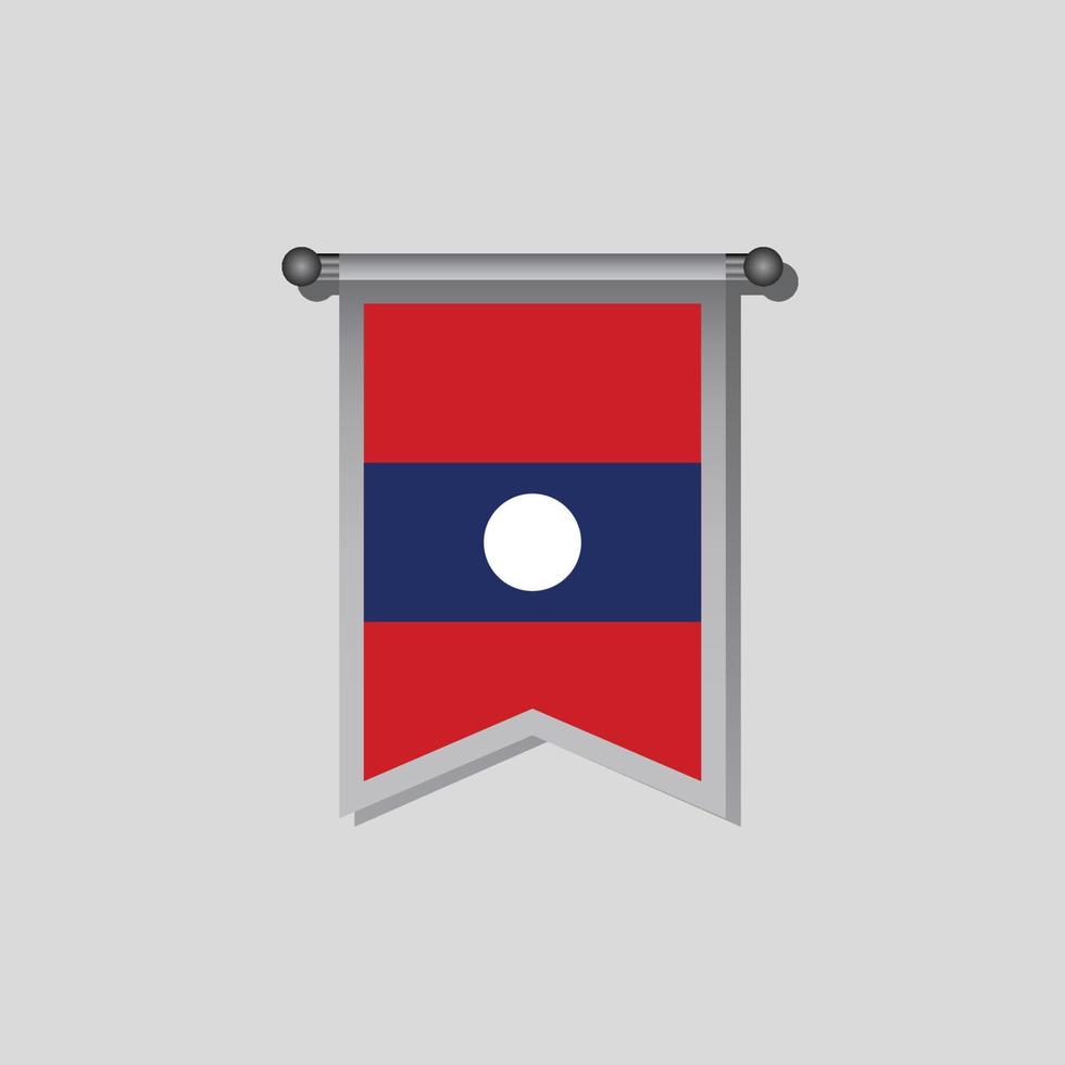 illustration der laos-flaggenschablone vektor