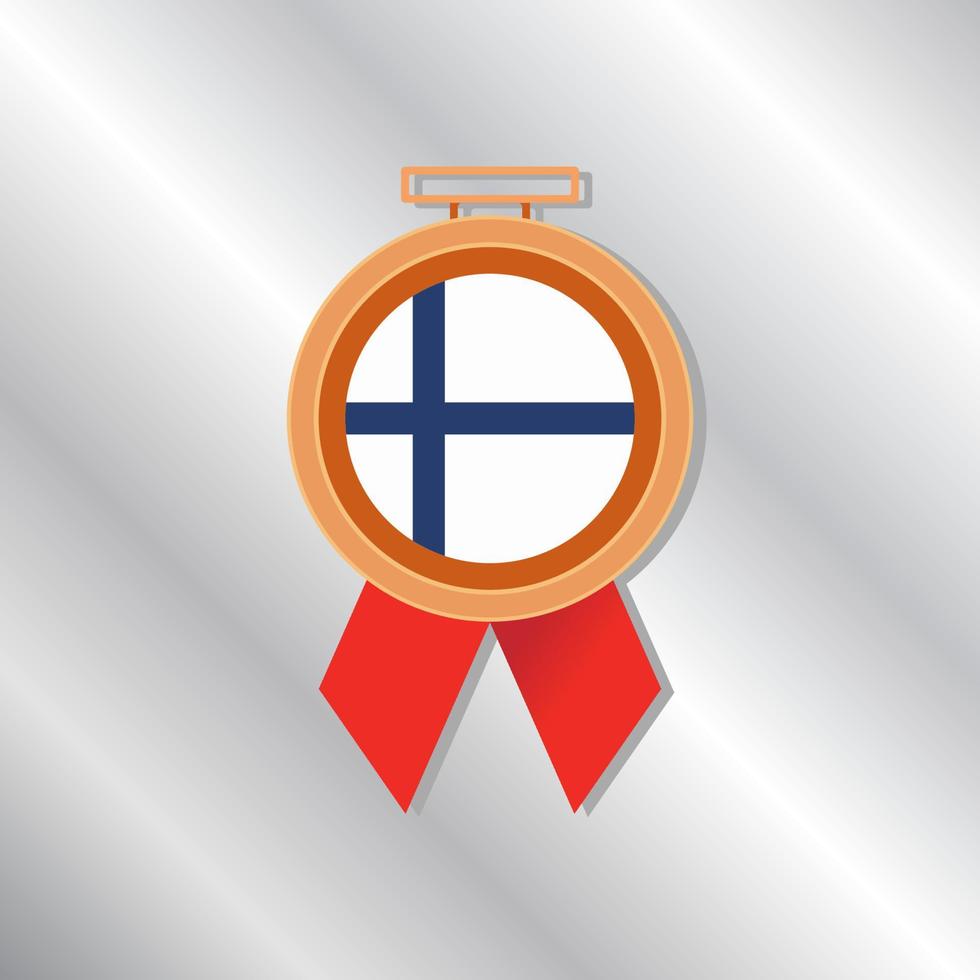 Illustration der finnischen Flaggenvorlage vektor