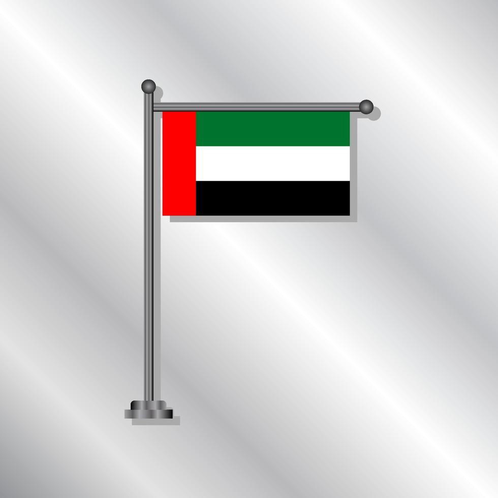 Illustration der Flaggenvorlage der arabischen Emirate vektor