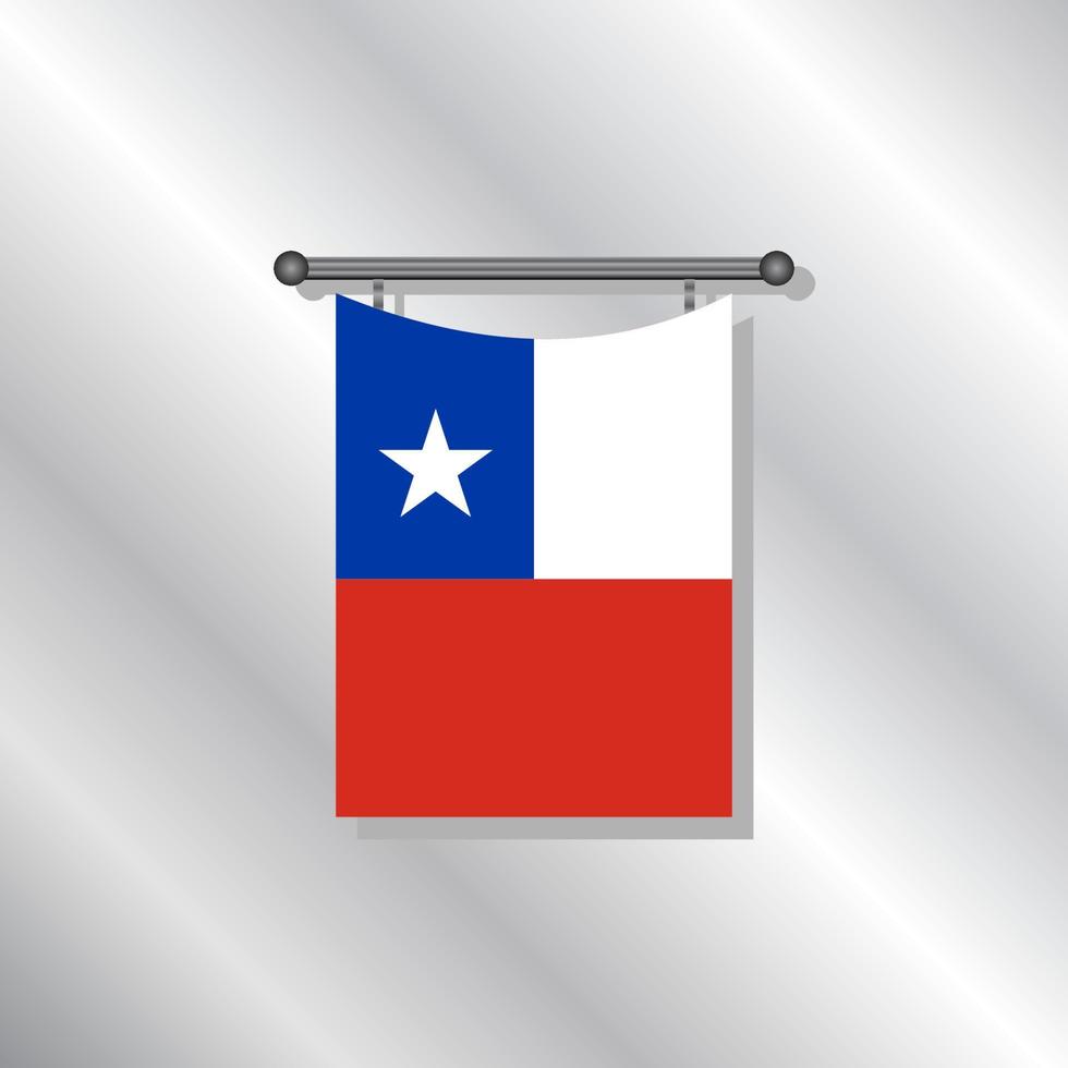 Illustration der chilenischen Flaggenvorlage vektor
