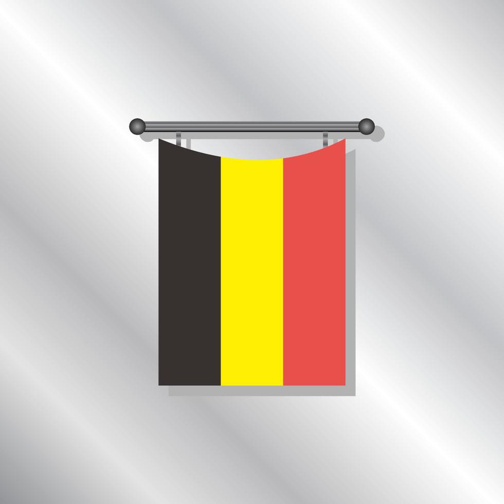 illustration av belgien flagga mall vektor